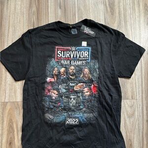 Large 2022 WWE Black War Games Graphic Tee